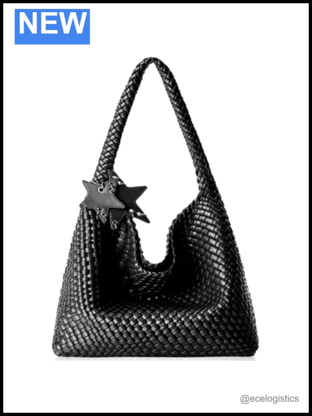 Woven Vegan Leather Tote Bag Women Handwoven Shoulder Satchel Hobo Beach